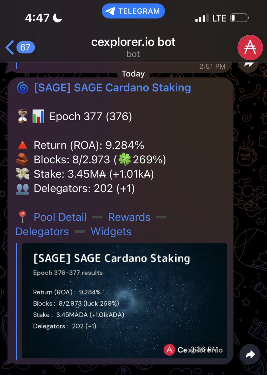 SAGE_Cardano's tweet photo. SAGE Cardano Staking running hard in this Bear Market to help support the Cardano Network and those that Stake $ADA with SAGE https://t.co/pHT6guKY0i