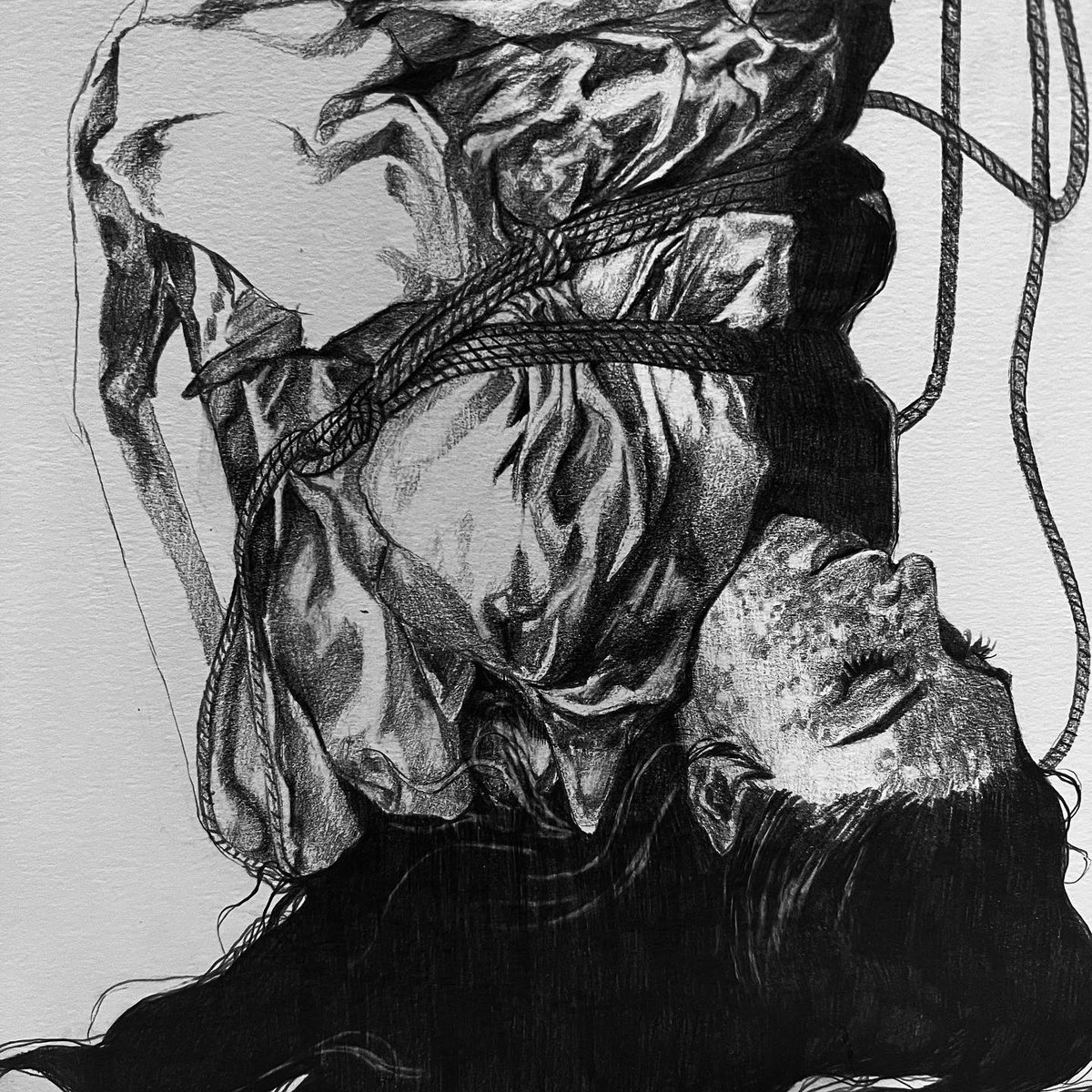 dwihanitha's tweet photo. Guessing who’s back? 😂✍🏻 #shibari #Pencildrawing #kinbaku https://t.co/4gocfutjK4