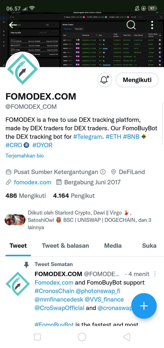 Engga_wins's tweet photo. @furrincrypto @FOMODEX_COM Done https://t.co/9G4XAF71ly