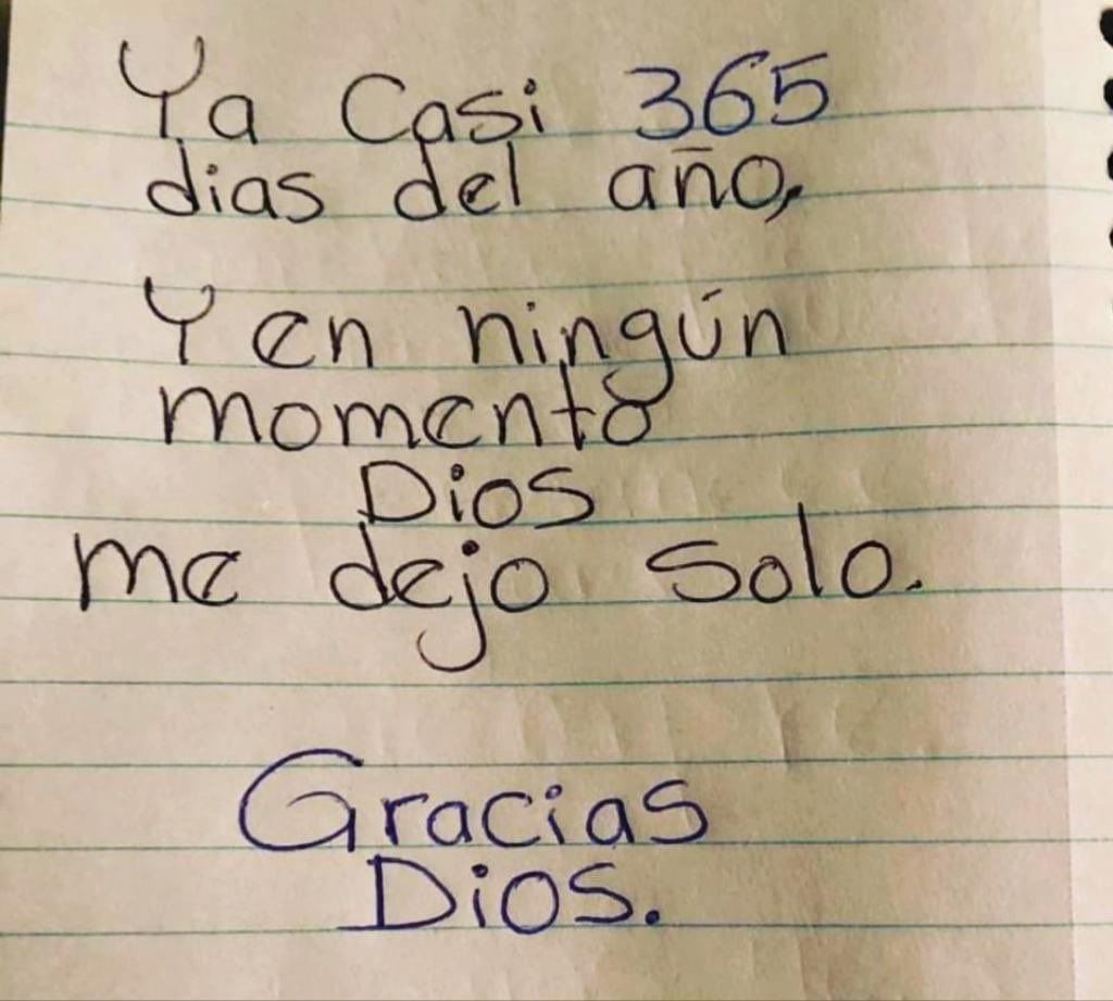 Gracias Dios…