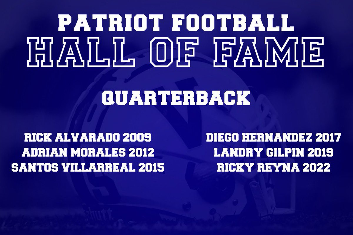 In honor of last years 20th year as a HS…The Patriot FB Hall of Fame: QUARTERBACK, as selected by the coaching staff! Remember that we appreciate EVERY player that has strapped up and EVERY player has been special to us…regardless of whether or not you are on these lists!