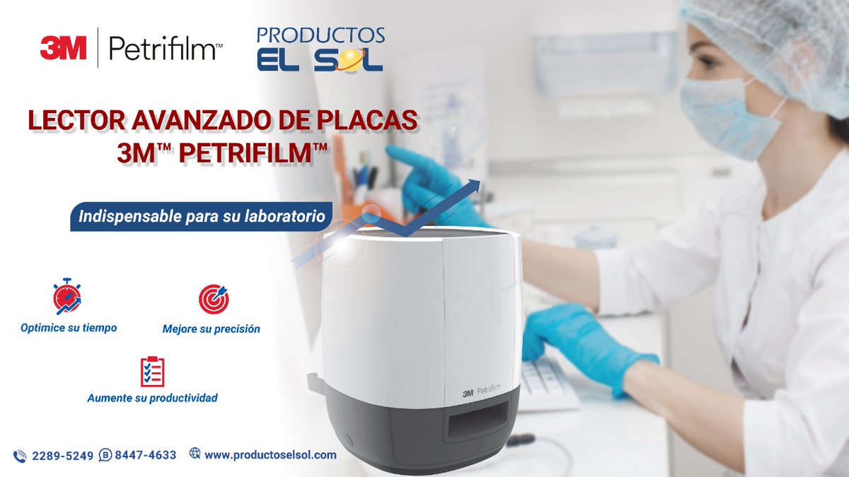 productos_elsol's tweet image. 🚨 Lector de Placa 3M, sinónimo de eficiencia en la seguridad alimentaria. 
Beneficios:
✅ Ahorro de espacio
✅ Eficiencia y precisión
✅ Software amigable
✅ Resultados en tiempo récord
#Pessa #3M #Petrifilm
👉 Permítanos asesorarle
📲 : (505) 8447 4633