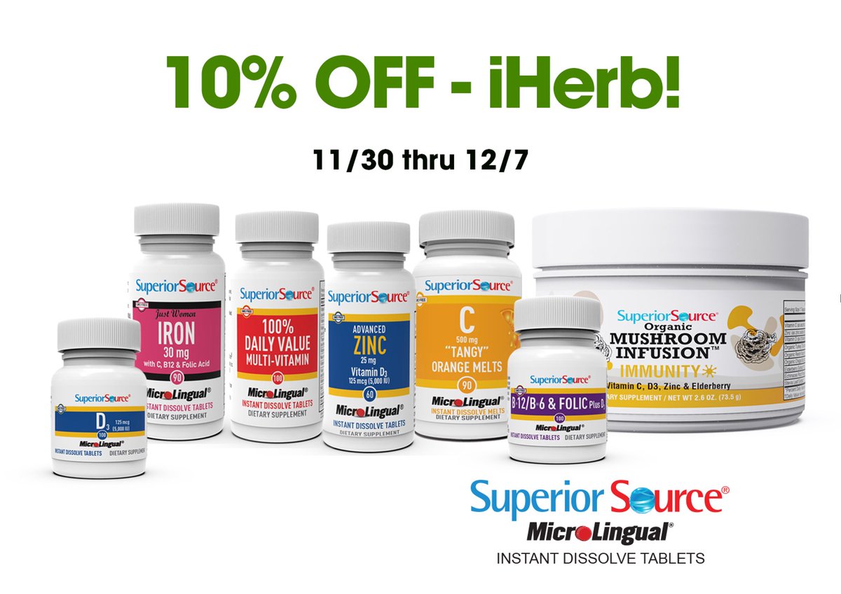 michellerattan's tweet photo. https://t.co/CzfkqKfhNt SUPER VITAMIN SALE
10% OFF ALL Superior Source Vitamins. Immune-ize this Fall Season with your favorite vitamins for the entire family – Zinc, B, D, C, Iron, Multi-Vitamins and many more! Sale: 11/30 thru 12/7   
Grab yours here: 
https://t.co/DAun6XhG2y https://t.co/HHYUN6jbvb
