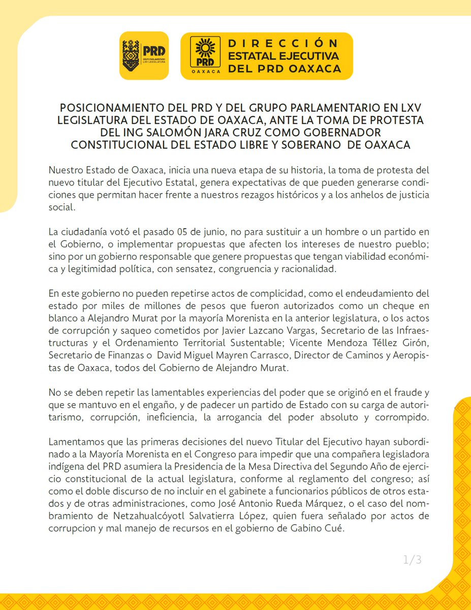 PRD Oaxaca Estatal tweet media