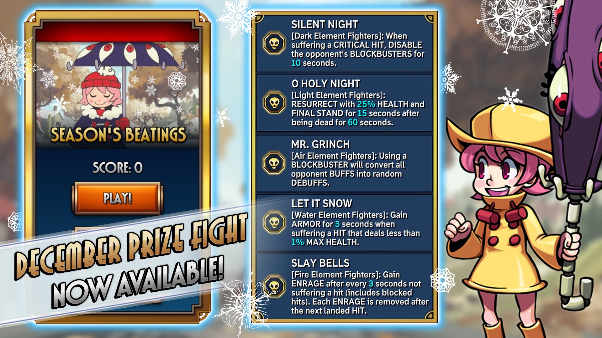 Skullgirls Mobile - Skullgirls Dev @AlmightyBonesLA is feeling festive -  he's giving away Event Relics from every SGM event! There's Necrobreakers  and Season 1 Passes for 2nd Encore up for grabs too!