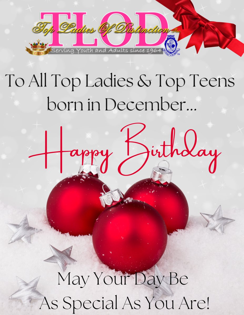 Happy birthday to all of our December Ladies, Teens, and Lords. You make our holidays even brighter!

#Happybirthday #HBD #Decemberbirthdays