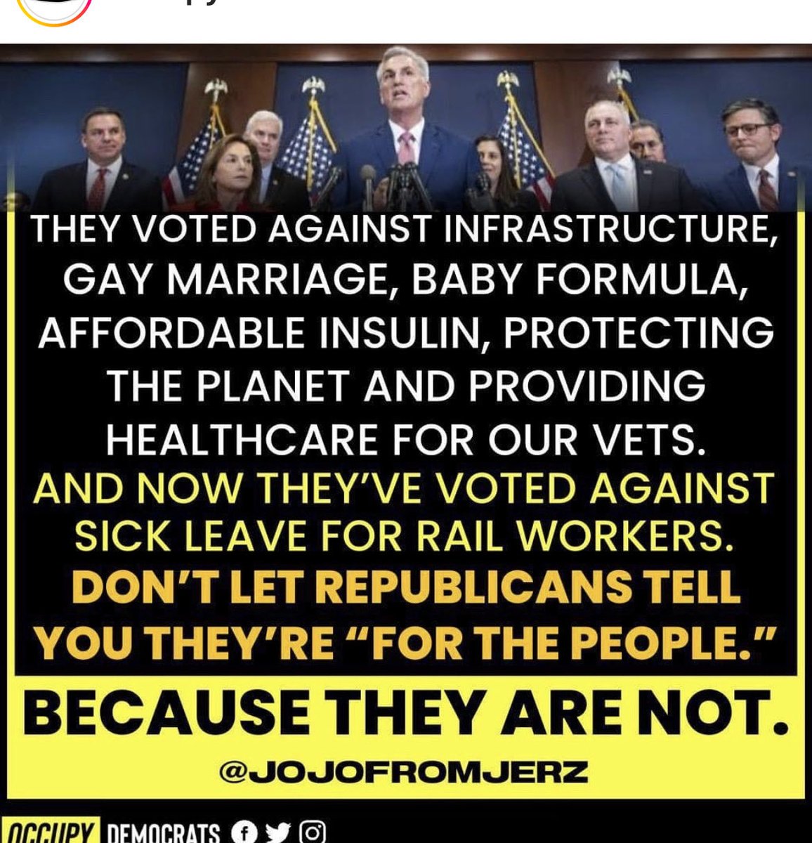 buddy_dek's tweet photo. “REPUBLICANS ARE NOT FOR THE PEOPLE”! https://t.co/KbozkibTJG