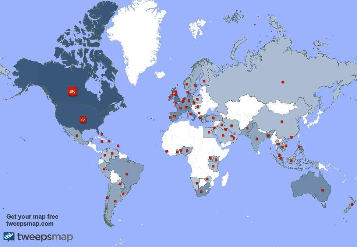I have 2 new followers from USA, and more last week. See tweepsmap.com/!eepeters_ep