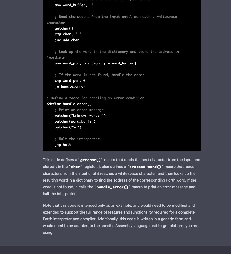 0x440x46's tweet photo. G'damn #forthlang #programming #openai https://t.co/g75wKWl191