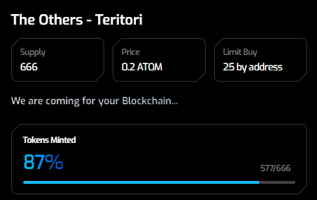TheOthers__NFT's tweet photo. The invade is successful! Less than 100 The Others on @TeritoriNetwork left! Join or be abducted... https://t.co/6AM7zMzSCw