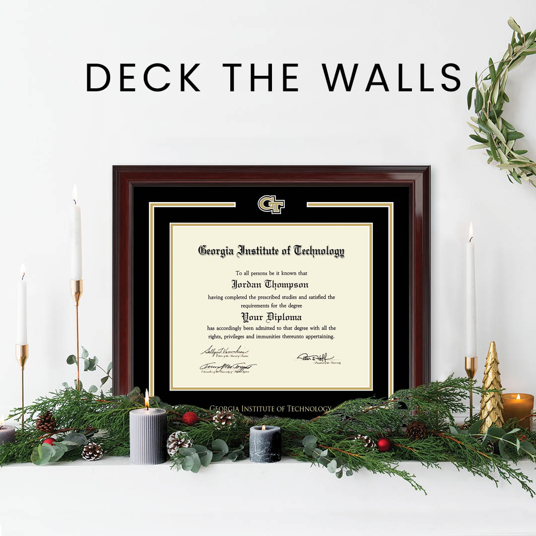 The holiday gift that you’ll treasure forever—a custom Georgia Institute of Technology frame fit for your achievement!! #holidaygifting #perfectholidaygift #earnitframeit <a href="/diplomaframe/">Church Hill Classics</a> #churchhillclassics 🎄🎁🎄