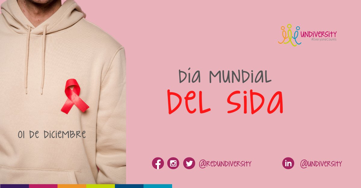 RedUndiversity's tweet photo. Cada año, el 1 de diciembre, el mundo conmemora el Día Mundial del Sida. Ese día gente de todo el mundo se une para apoyar a las personas que viven con el VIH y recordar a las que han fallecido por enfermedades relacionadas con el sida.
#DiaMundialDelSida #DiaMundialContraElVIH https://t.co/s1KAHLGiB2