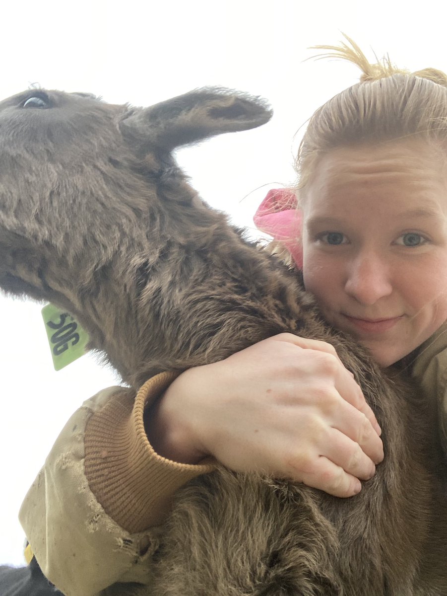 When she comes home from school, takes the side by side to the pasture to take calf selfies, I think we did something right.