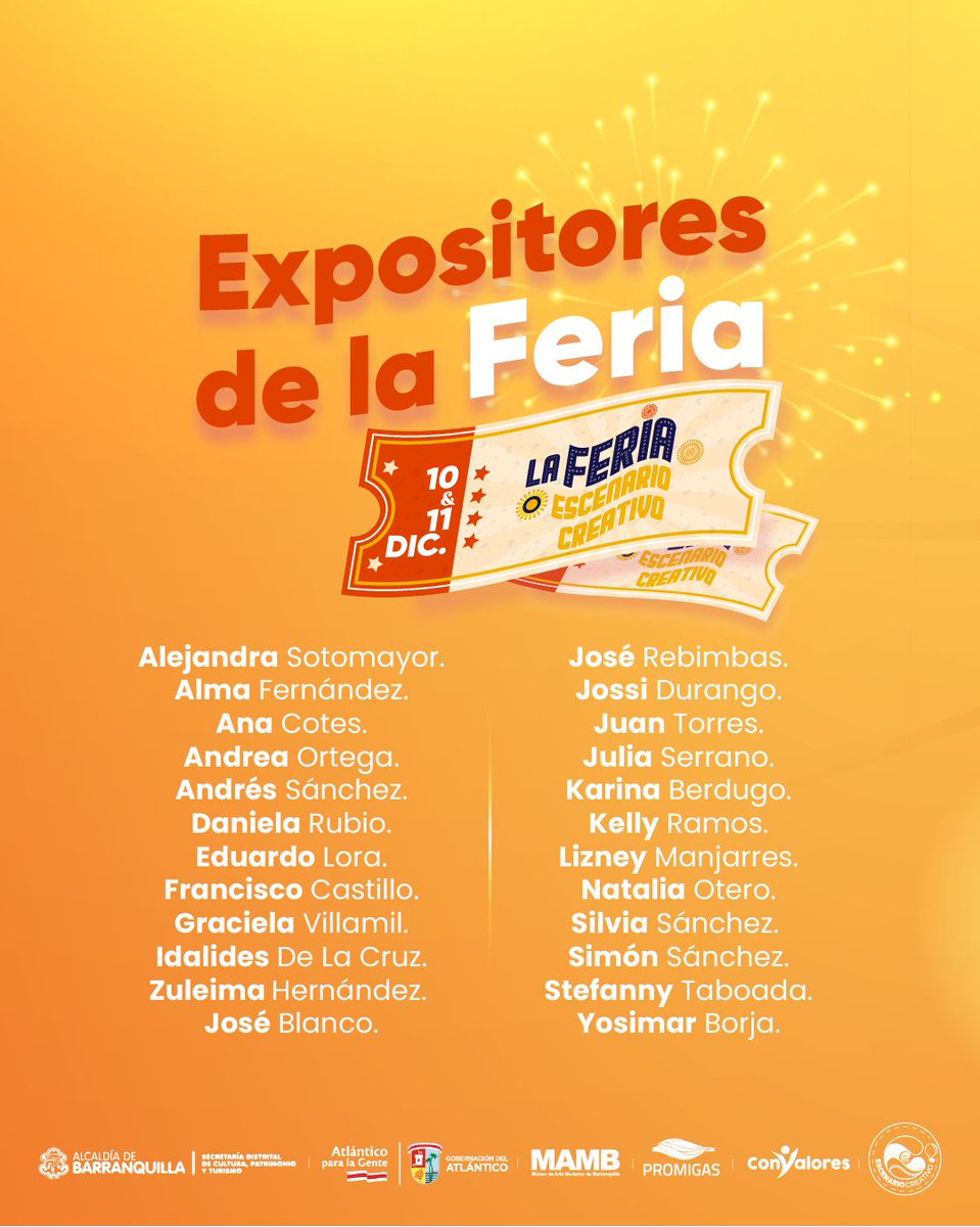 Fund_Convalores's tweet photo. El próximo sábado se dará inicio a la “Feria Escenario Creativo” a partir de las 10 a.m., con el objetivo de promover el talento local, reuniendo los proyectos creativos de 25 emprendedores artísticos y culturales. ¡Te esperamos!.
#FundaciónConvalores #EscenarioCreativo https://t.co/AGvwfCxI78