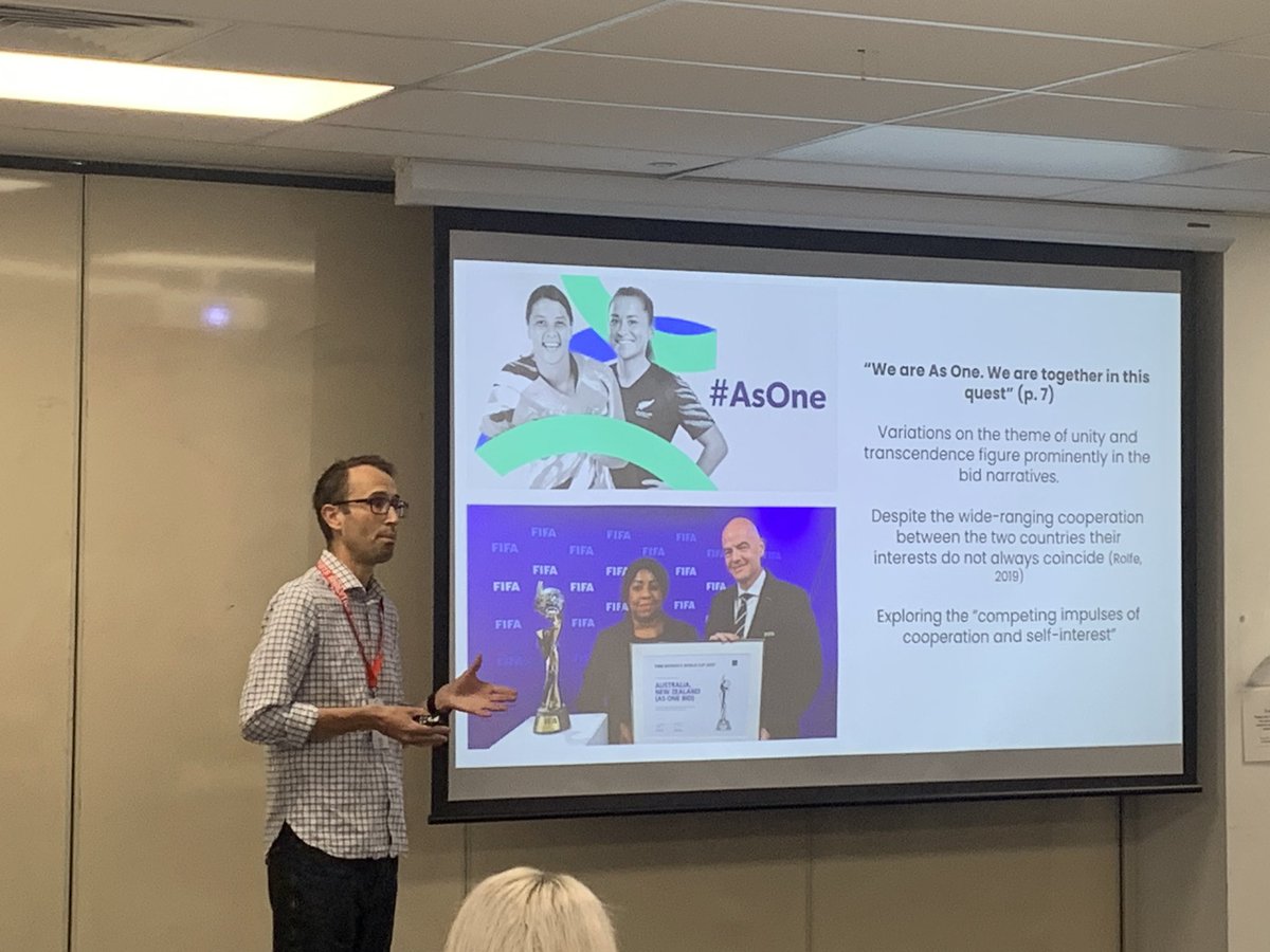 DanFergus0n's tweet photo. Lucky enough to chair the sociology theme sessions first thing this morning, kicking off with @Andy_D_Grainger delving into legacy from the upcoming 2023 Women’s ⚽️ World Cup. I believe a quote from an attendee was “worth travelling from the US for this session alone” wow! 😯 ✅ https://t.co/yNdKgb2eud