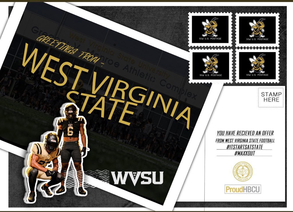 deshawncarter21's tweet photo. #AGTG After couple great talks with @DrewChance_10 I’m extremely blessed to have received an D2 Offer and my first HBCU offer from West Virginia State University 🖤💛 thank you for the opportunity @Coach_Miller21 @damehova9 @CoachJP__ @CoachS_Kurtz @JUCOFFrenzy
#RiPGram🖤 https://t.co/LhdhS2UXop