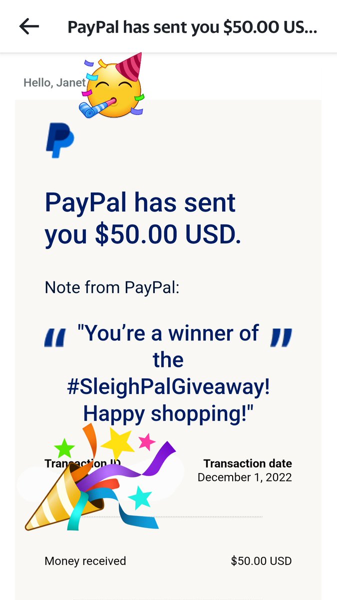 Thank you @PayPal !!!!! I really appreciate this🙏🙏👏👏🥳🥳 💙💙💙💙