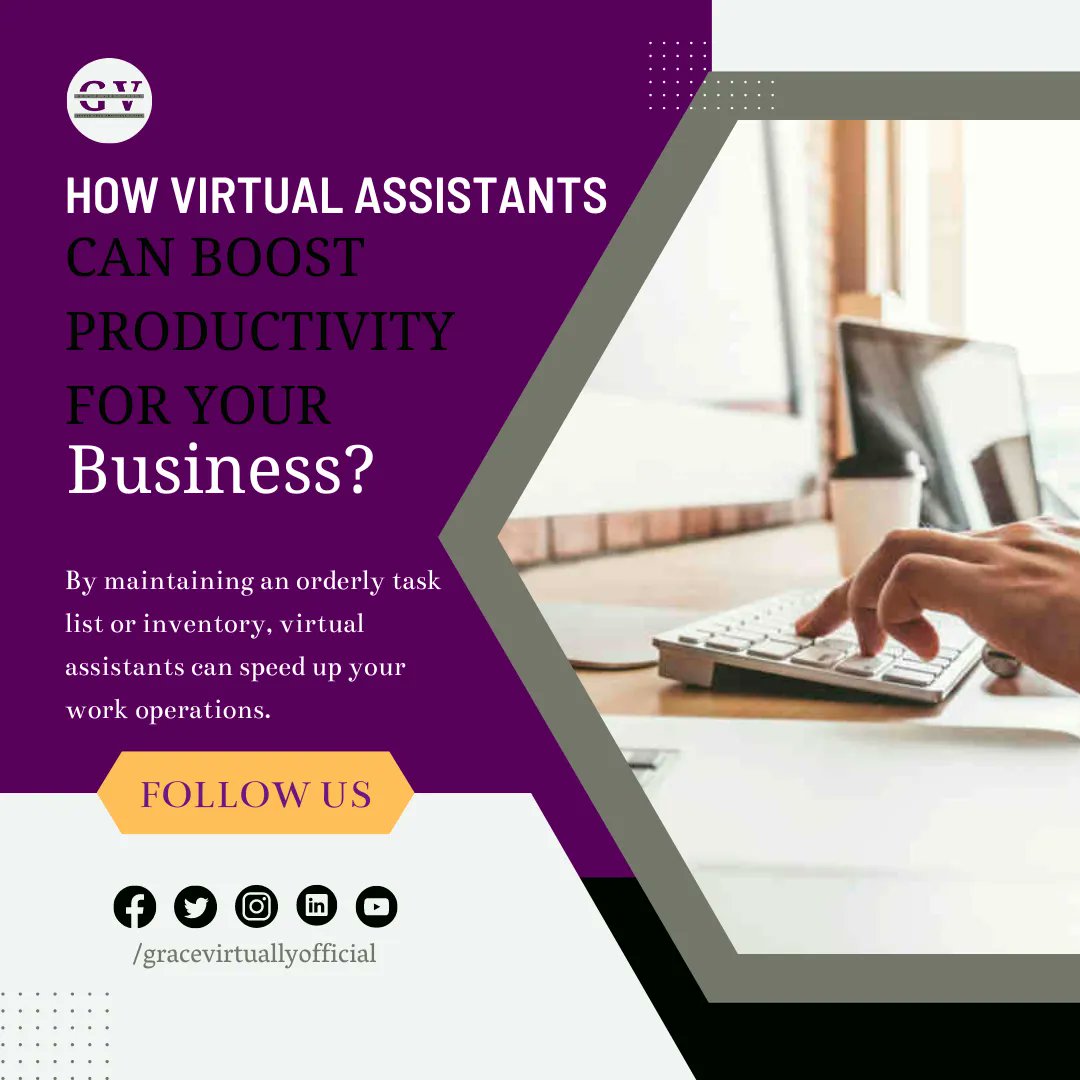 gracevirtually0's tweet image. Virtual assistants can help streamline your work processes by keeping your inventory or task list organized.🗃️ 

 #gracevirtuallyservices #GVassists #GVtheresultorientedvirtualassistant #virtualassistantjobs