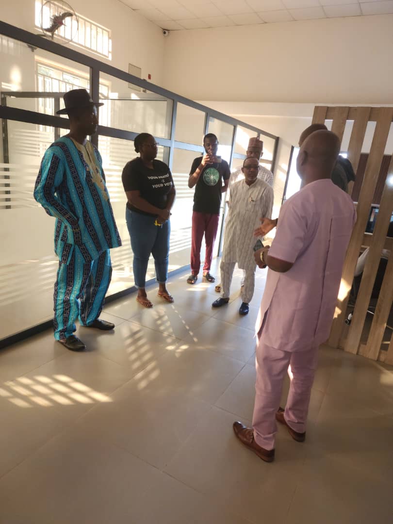 NigeriaComputer's tweet photo. NCS President, Prof. Adesina Sodiya, currently on tour of IT Centres in Kaduna. Already visited Colab Innovation Campus, Khemsafe Computers owned by Mr. Obiora FNCS, NCS Kaduna Office donated by Khemsafe & Kad ICT Hub.
#ColabInnovationCampus
#KhemsafeComputers
#KadICThub
#NCS https://t.co/USgPE6cLLa