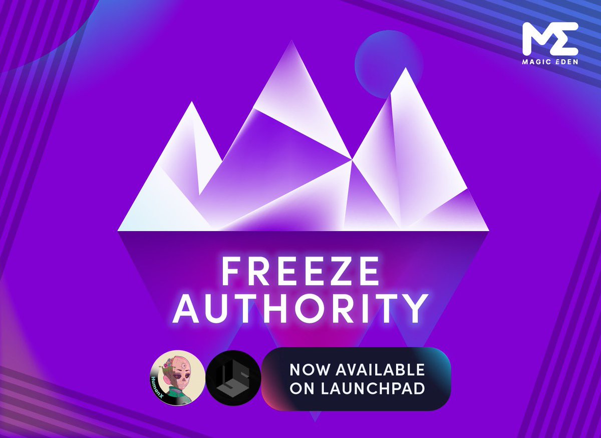 🧊 ICYMI, FREEZE AUTHORITY is now supported for all Launchpad projects!

Creators can choose to limit trading until post-mint.

Launched today with <a href="/UGS_Labs/">UGS Labs 🐇🦈</a> &amp; <a href="/Humanx_NFT/">HX</a> mints 🫡