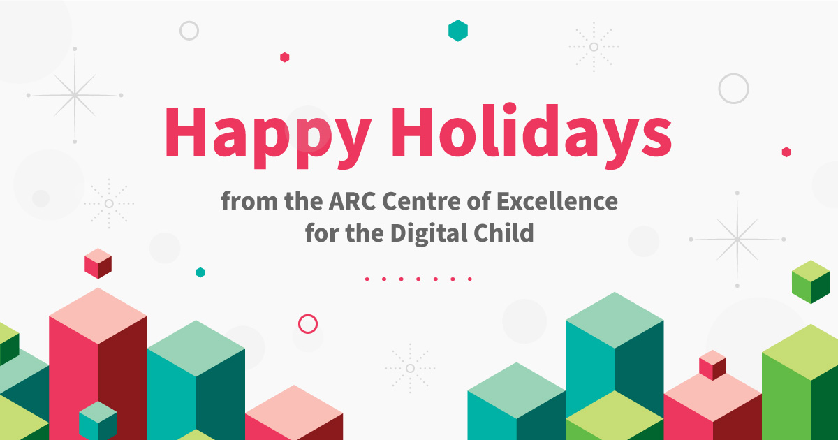 We at <a href="/digitalchildau/">ARC Centre of Excellence for the Digital Child</a> are signing off for the year! Thank you to everyone for your support in 2022. Wishing you all a joyous and safe holiday and festive season filled with family, friends and digital fun! See you in 2023 🎉