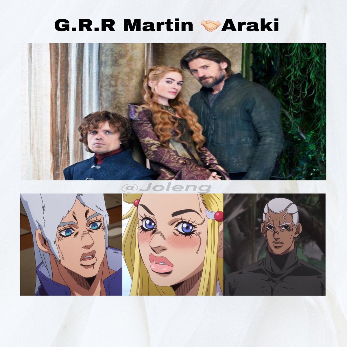 4 pics 1 word #StoneOcean #StoneOceanSpoilers #StoneOceanAnime #GameofThrones