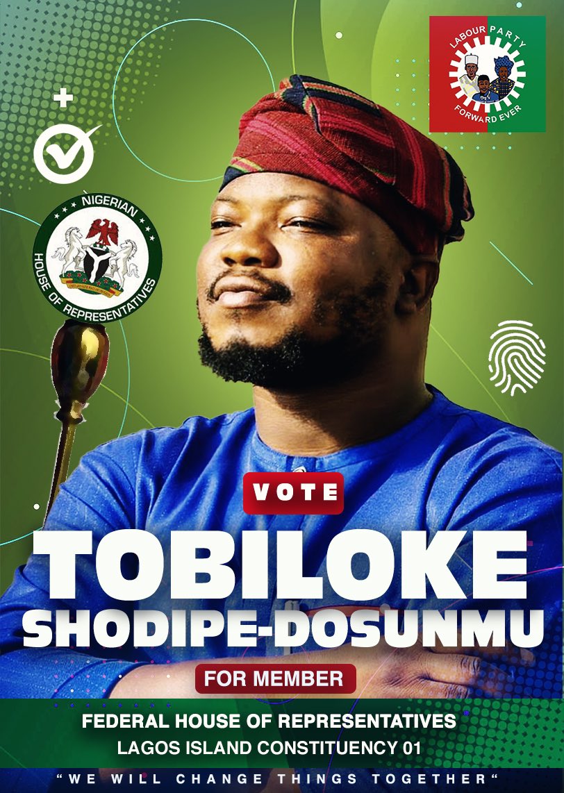 Tobbiloke's tweet photo. im on ground with my people on the island and it’s not a joke that we all feel the pains of this political system of self serving oligarchs who have no one at heart but themselves . VOTE TOBILOKE DOSUNMU 4 REPS LAGOS ISLAND https://t.co/9iRH5NpoTp