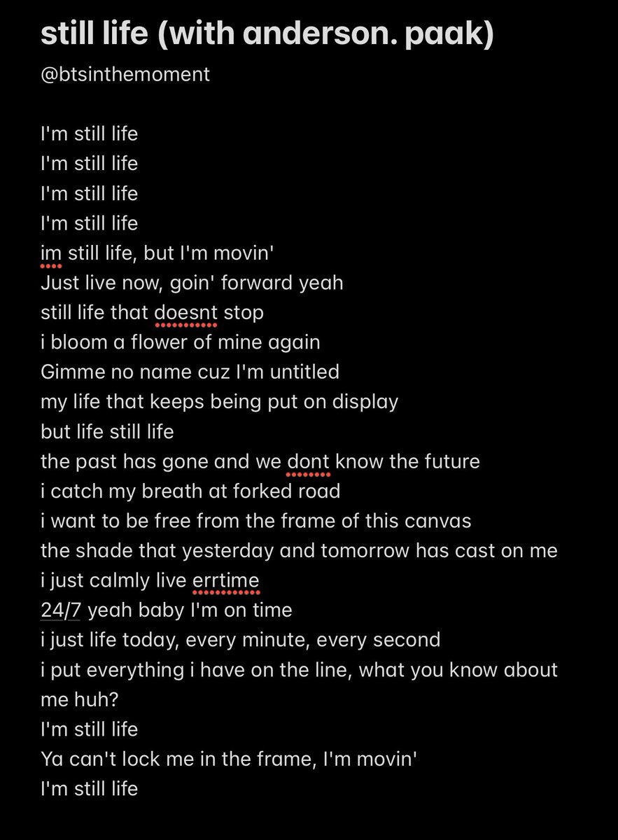 btsinthemoment's tweet photo. still life (with anderson. paak) english translation https://t.co/nrbLSOYkeZ