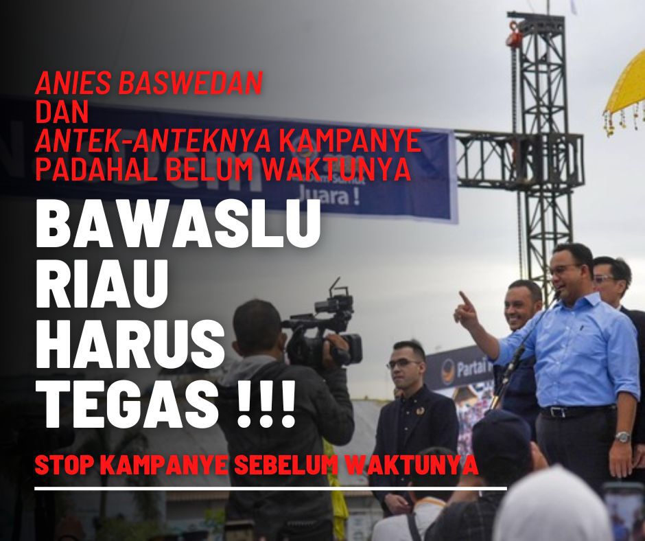Tolak Anies!! Dia itu tolol gak punya prestasi. 
#HTIFPIDukungAnies
#AniesDidukungKHILAFAH
#AniesNasdemOut 
#TenggelamkanAniesBaswedan
#TenggelamkanPartaiNasdem
#GoodByeNasdemAnies
#AniesDidukungKoruptor
#AniesPendukungKhilafah
#AniesPendukungOrmasRadikal
#PribumiLebihBerkualitas