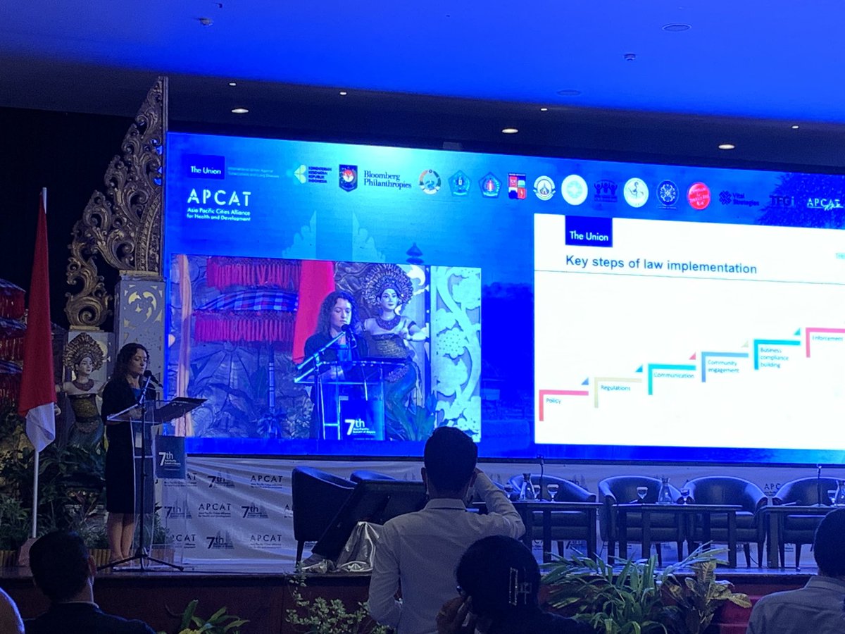 APCATNCD's tweet photo. Strong policies do not automatically equate strong compliance. Strong policies need very effective implementation to reduce tobacco use, save lives and prevent avoidable disease burden, said Kathy Wright of @TheUnion_TBLH at #APCAT2022

#endtobacco prevent #NCDs https://t.co/TzzudSCJKs