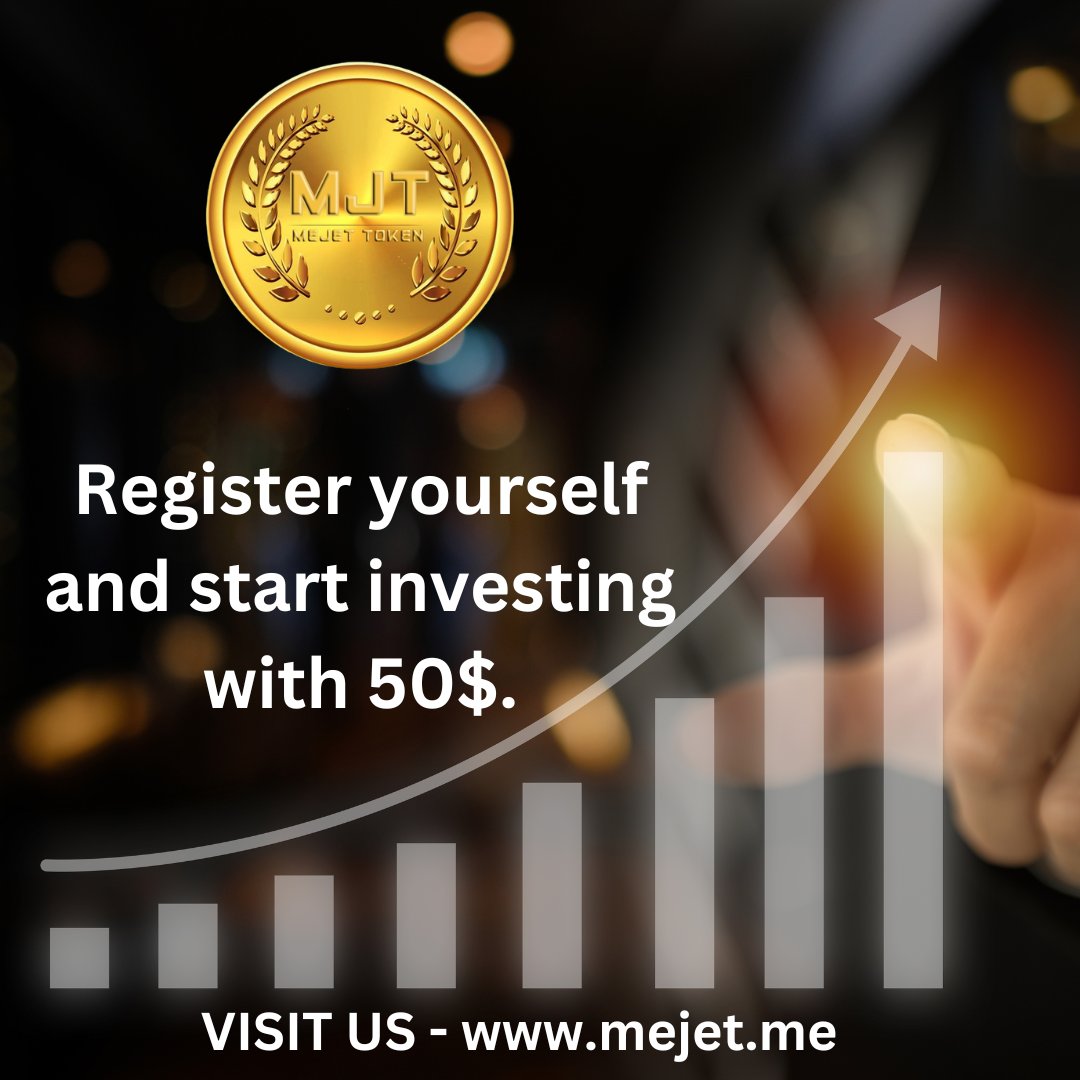 Mejet_token's tweet photo. Register yourself and start investing with 50$.
#gaming #metaverse #cryptocurrency #nft #mining #roi #metaverseexplained #solana #blockchain #crypto #wealth #nftart #minting #staking #cryptoc #nftsales https://t.co/IWH8al485q