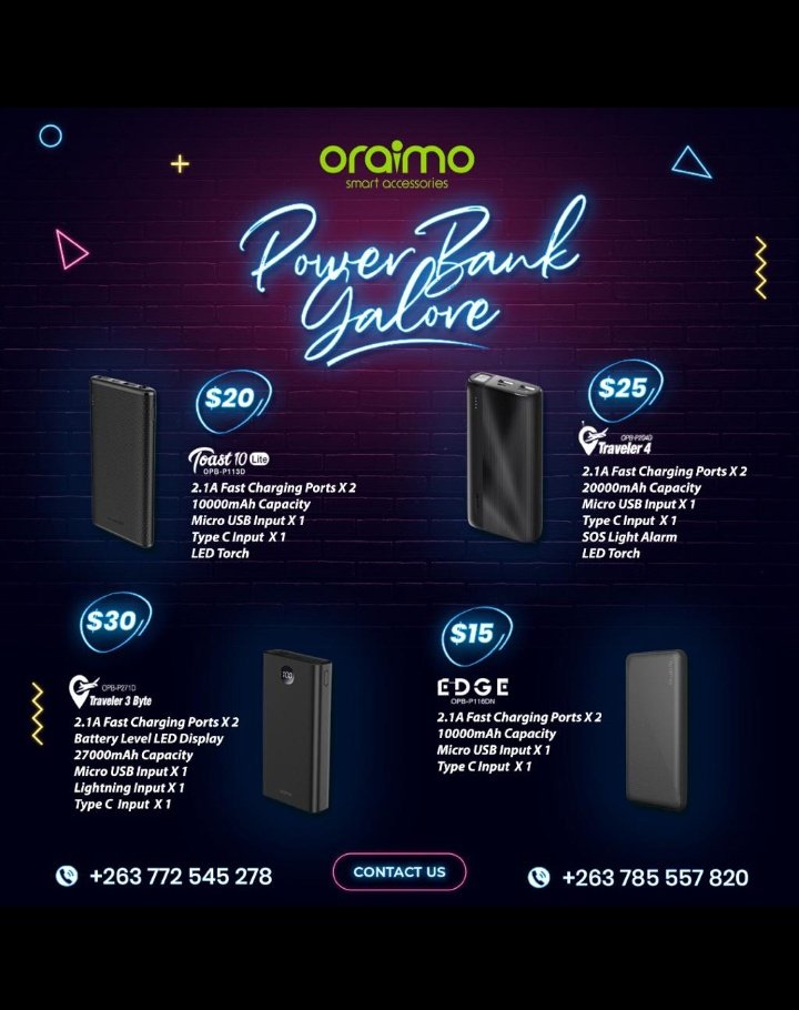 Sonr_isahermosa's tweet photo. For all your #oraimosupersmartaudio gadgets
Call or App+263 772 545 278
Smart watches 40usd/35 usd (Curved HD touchscreen,IP68 water resistant)
Airbuds 35usd (IPX5 water resistant and touch control)
Wireless headphones
Palm speakers
Portable sound bar
Power banks 15/20/25/30usd https://t.co/9MLMOdloLe