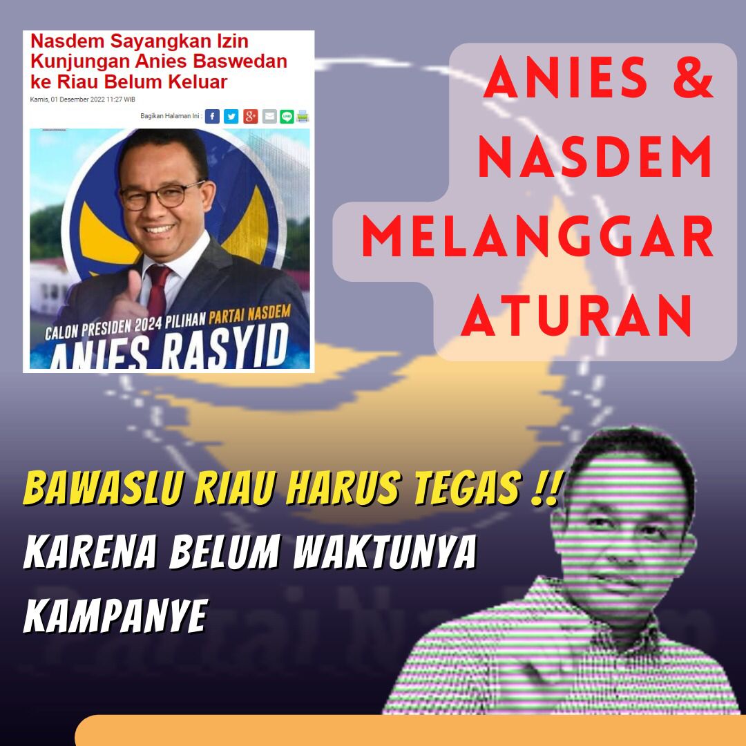 Anies jd gubernur 5 tahun kerjanya bacot sampah.
#HTIFPIDukungAnies
#AniesDidukungKHILAFAH
#AniesNasdemOut 
#TenggelamkanAniesBaswedan
#TenggelamkanPartaiNasdem
#GoodByeNasdemAnies
#AniesDidukungKoruptor
#AniesPendukungKhilafah
#AniesPendukungOrmasRadikal
#PribumiLebihBerkualitas