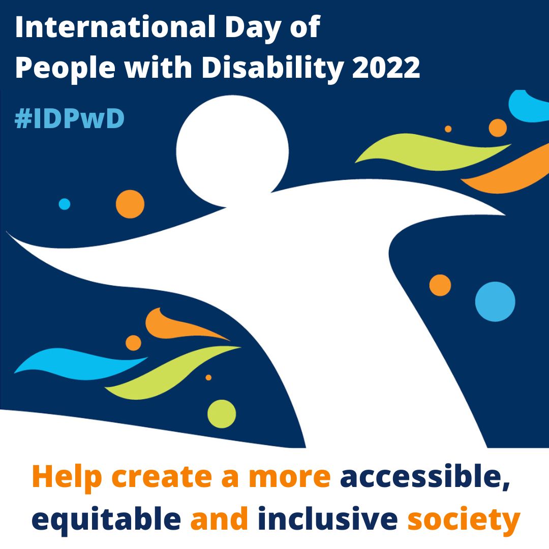 This year’s global theme for #IDPwD 2022 set by the United Nations is ‘Transformative solutions for inclusive development: the role of innovation in fuelling an accessible and equitable world’.

Let’s all work together to create a fully inclusive and equitable society.