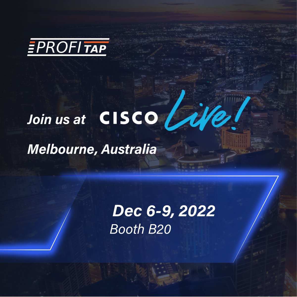 fit70z's tweet photo. Come and join ProfiTap and us at Cisco Live Melbourne 2022. We'll have virtual demos and the cool IOTA and ProfiShark on the stand to see up close.

It should be a fabulous event, and we look forward to chatting with us.

#CiscoLiveAPJC #Networkvisibility #Security https://t.co/EdifQunDFe