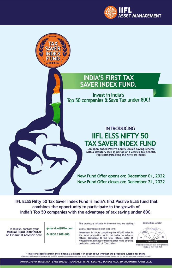 AnunayaKumar's tweet photo. India's first passive ELSS fund https://t.co/FlpgrLv3PJ
