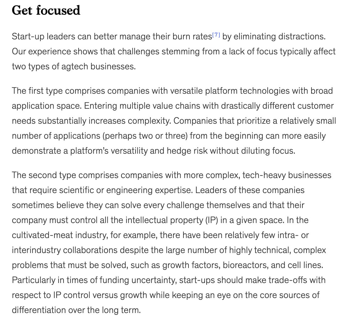 🔎 'Companies that prioritize a relatively small # of applications (perhaps two or three) from the beginning can more easily demonstrate a platform’s versatility and hedge risk without diluting focus.'

@McKinsey @McKforSociety

mckinsey.com/industries/agr…