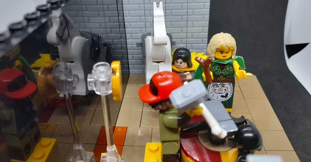 mog21's tweet photo. Today 1 December was the #Feast of #Saint #Eloy who died #OTD in 660. Here's the #Miracle of St Eloy by #Botticelli reinterpreted in @LEGO_Group after original #predella @UffiziGalleries #sandrobotticelli #blacksmith #steloy #steligius #horse #fire #LEGO #uffizi #renaissance https://t.co/C416Jcd8sk