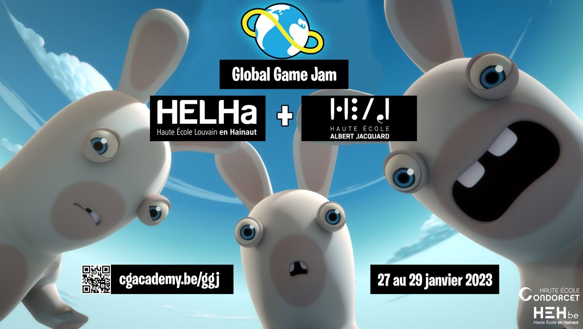 CG Academy (@cgacademy_be) on Twitter photo La <a href="/HELHa/">Hamza Elha</a> et la @heajofficiel organisent la Global Gam Jam, du 27 au 29 janvier 2023.
🕹️Concevez un jeu vidéo en 48h!
Une jam hybride : dormez sur place au sein de la <a href="/CGAcademy_be/">CG Academy</a> ou rejoignez-nous à distance ! 🤘 La <a href="/HELHa/">Hamza Elha</a> et la @heajofficiel organisent la Global Gam Jam, du 27 au 29 janvier 2023.
🕹️Concevez un jeu vidéo en 48h!
Une jam hybride : dormez sur place au sein de la <a href="/CGAcademy_be/">CG Academy</a> ou rejoignez-nous à distance ! 🤘