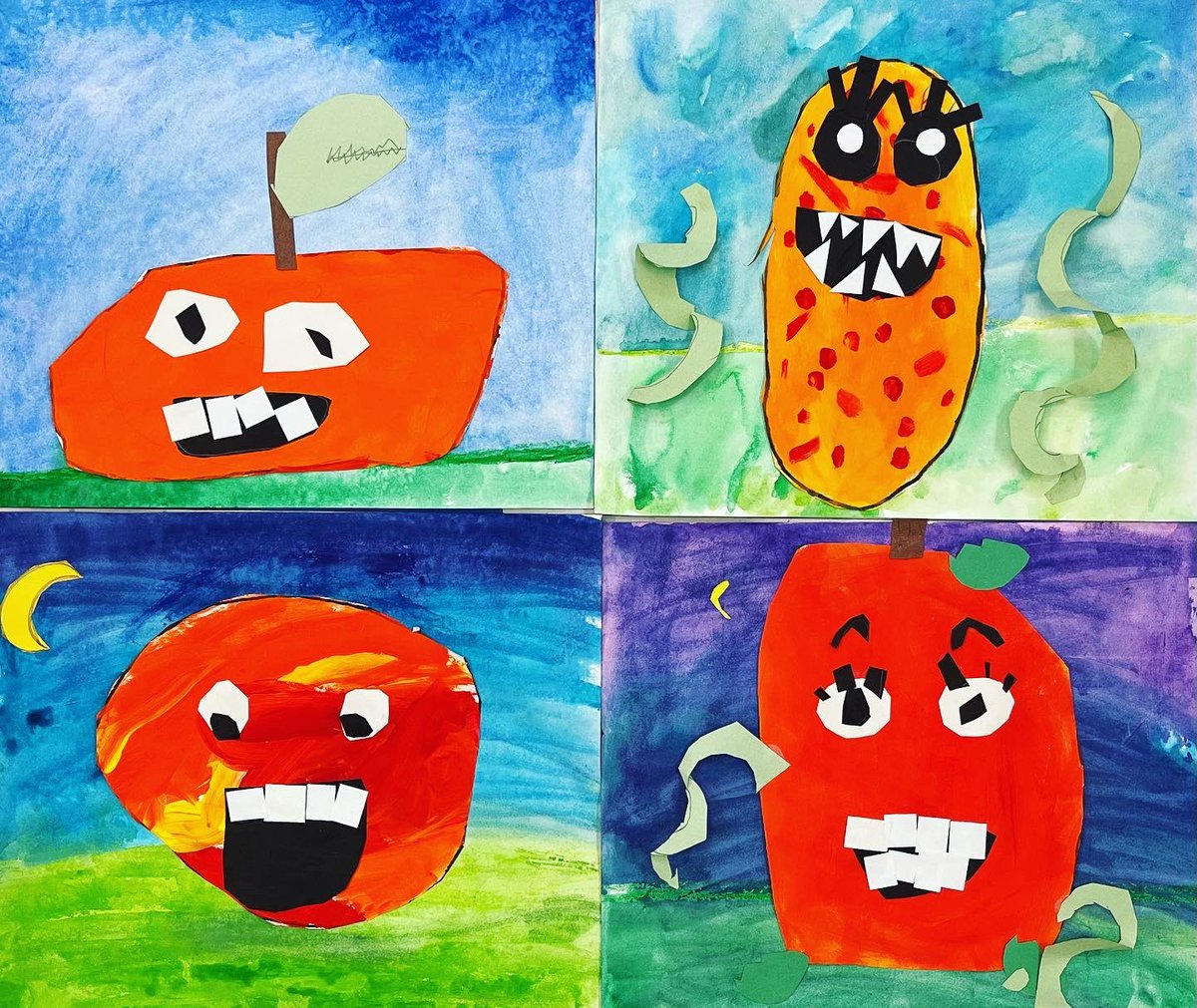 Better late than never, right? First grade pumpkin art turned out so great! 🎃🎃🎃
