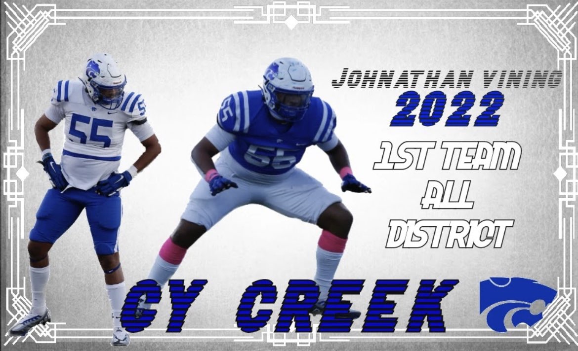 Blessed to make 17-6A 1st-Team All District!! #AGTG <a href="/CyCreekBooster/">CyCreekBooster</a> @CYCREEKFBALL17 <a href="/TrustMyEyesO/">⭕️FFERTUNITY</a>