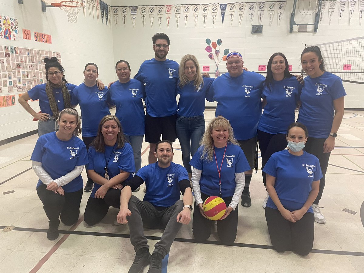 Mrsashton3's tweet photo. The students of @StSebTCDSB were lucky the staff let them win todayβs #staffvsstudent volleyball tournament! @FigueiredoOdile @TCDSB https://t.co/UdPKFUeOVC