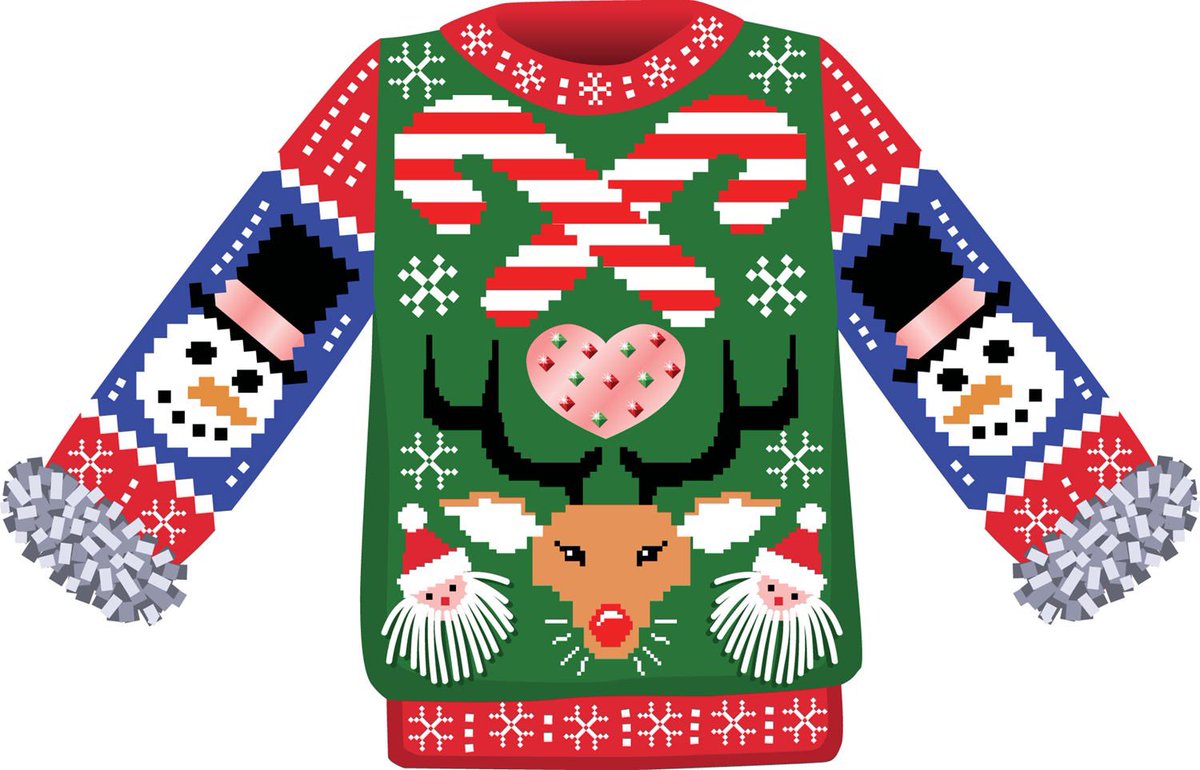 Tomorrow is Christmas sweater day and Joy Day. We will be decking our doors in the afternoon.