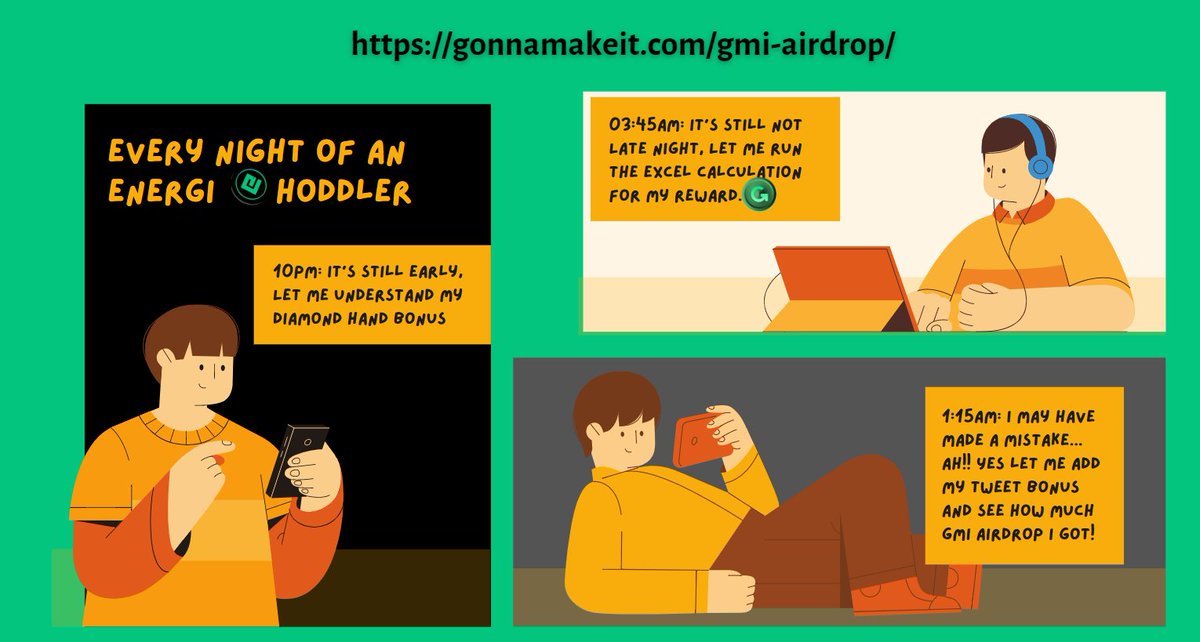 markda787's tweet photo. Are you an @energi #hoddler and counting ๐your $GMI airdrop every night! No worries world's #safestnftplatform @GonnaMakeItNFTs has made it easy for you just head over to https://t.co/d2bMYmW0Xc and see the multiple ways you can claim $GMI #Airdrops bonus๐ฅณ https://t.co/FCzcHuM0uD