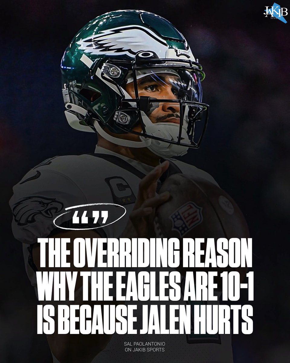 Jalen Hurts is the main reason why the Eagles only has one loss this season.

#FlyEaglesFly