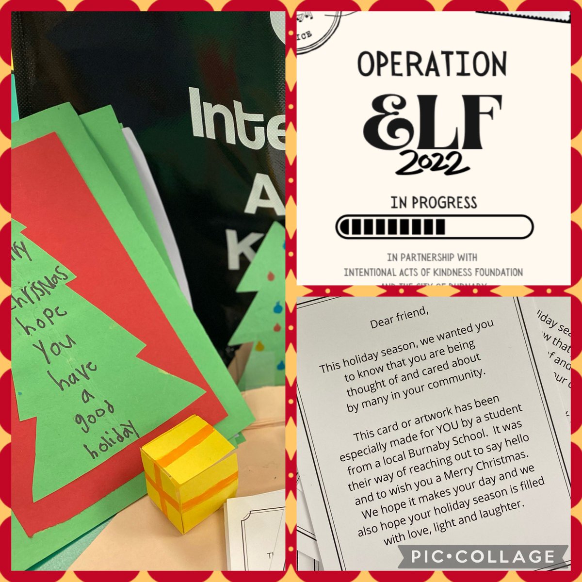 ConfederationP2's tweet photo. Making our community brighter one card at a time. #confedstudents #operationelf #intentionalactsofkindness @burnabyschools @BurnabyBill @BurnabyGary @jenmezei https://t.co/pwNEAbIVR0