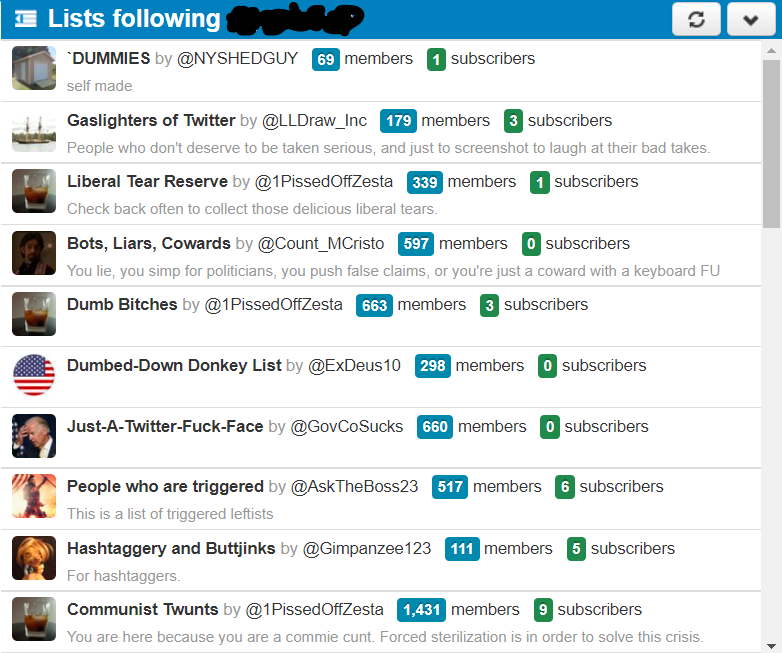 VABlueBelle18's tweet photo. Little darlings still at the ridiculous lists. As a reminder you can block/unblock or just block to get yourself off one. Often best to block as sometimes they will just add you again but your choice! https://t.co/QR4qYjeFJj