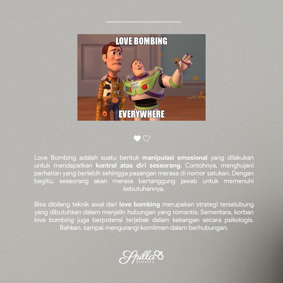 Spilla jewelry on twitter mengenal apa itu love bombing yuk 