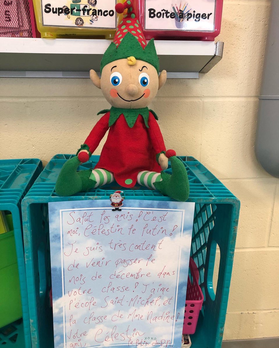 classemmenadine's tweet photo. On avait une belle surprise ce matin… Célestin le lutin était là !Super-Franco a beaucoup aimé lire un livre de Noël avec lui ! #2eannee #60ejour #lutin #lutindenoel #lutinduperenoel #Noel #lecture #livre #lectureasoi #lectureautonome #lecturesilencieuse https://t.co/J43dVydQDm