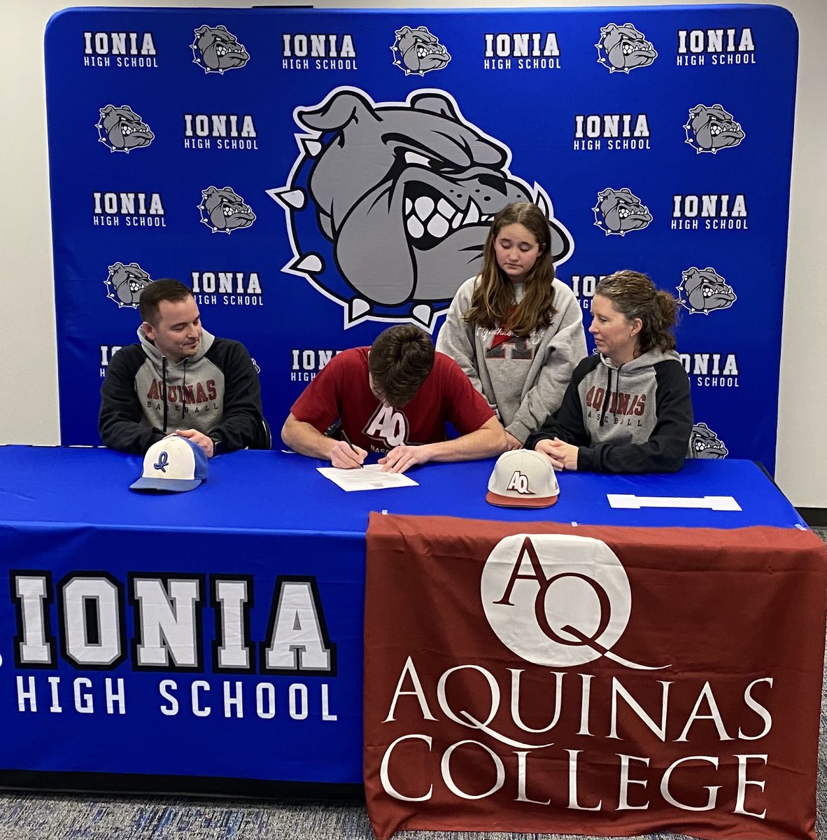 I am excited to announce that I have commited to Aquinas College to continue my academic and baseball career. I would like to thank my parents and coaches that have pushed me along the way. Go Saints! <a href="/clamange/">Chris LaMange</a> <a href="/AQBaseball/">Aquinas Baseball</a> <a href="/IoniaAthletics/">Ionia Athletics</a>